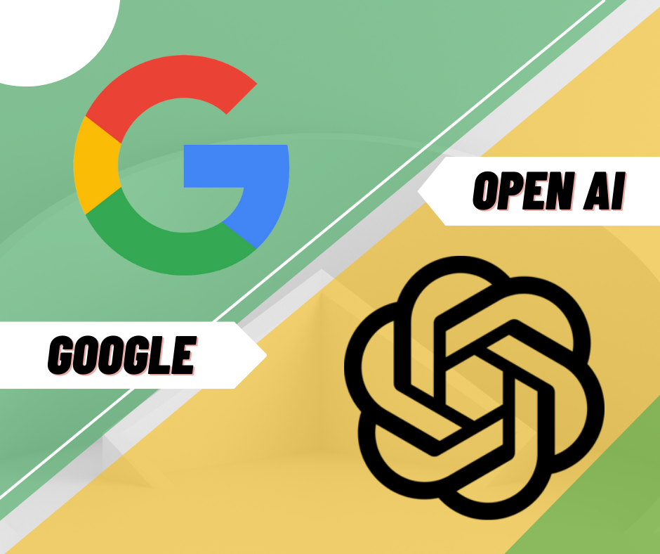 open ai logo with google logo